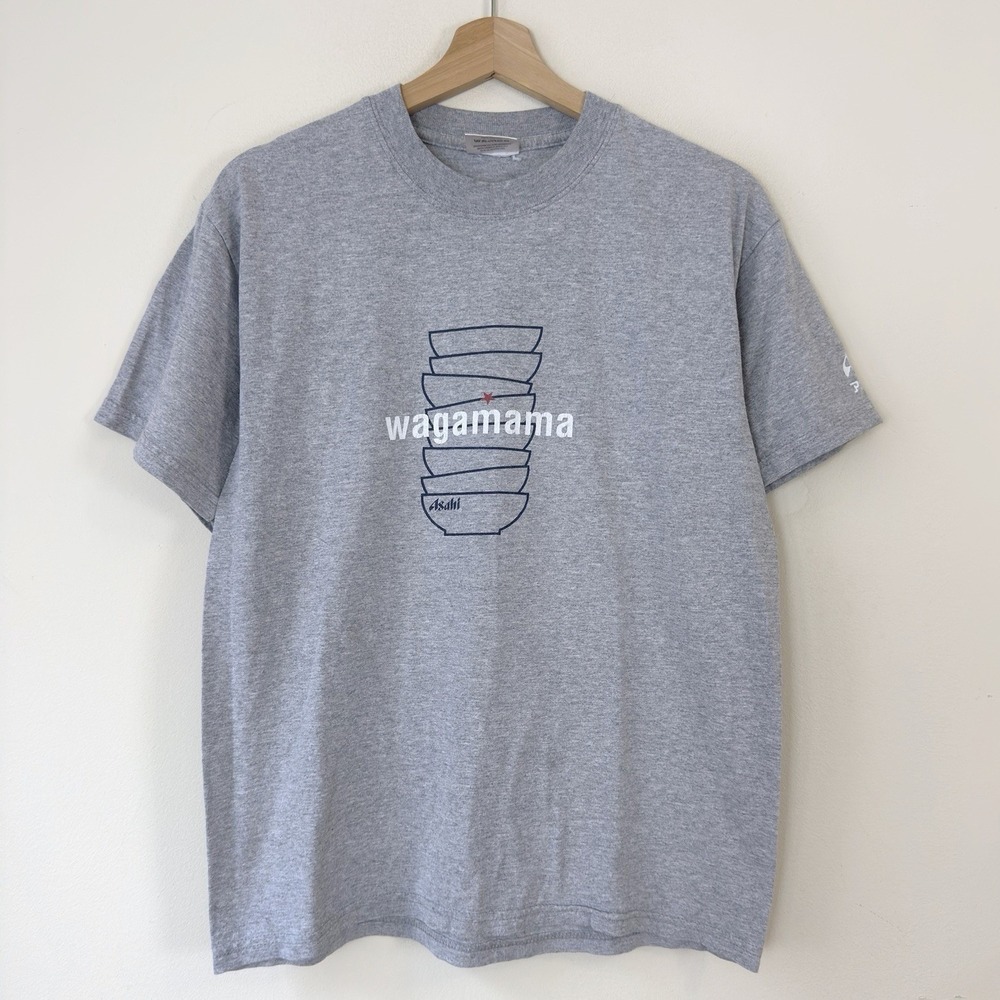 Wagamama Asahi Beer Noodle‎ Graphic Grey Tee Shirt - Large
